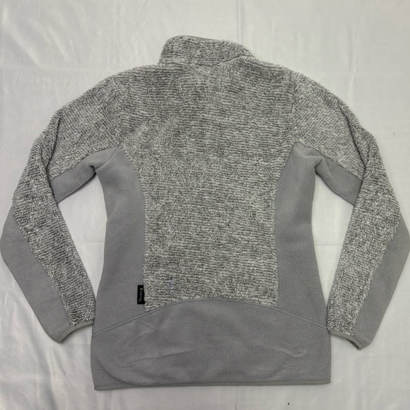Jack Wolfskin Pine Leaf Jacket Fleece Soft Sherpa Grey Women’s Small Full Zip - Picture 8 of 9